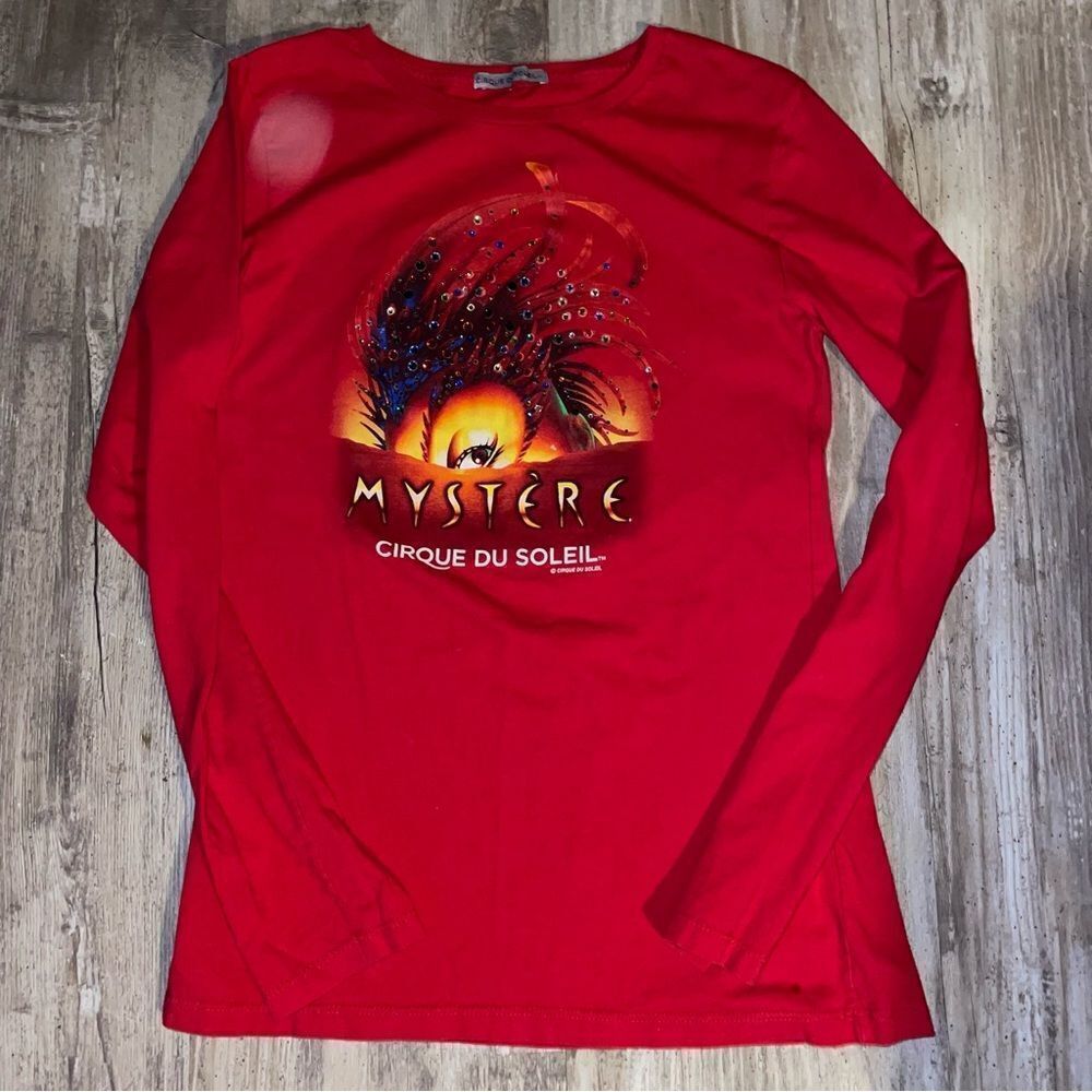 CIRQUE DU SOLEIL Mystere blinged out show long sleeve T sz s-m